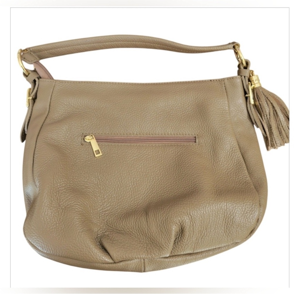 Borse In pelle Elegant Taupe Leather Hobo Bag